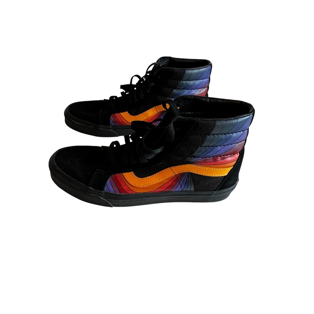 Vans Sk8-Hi Rainbow Wave Skate Shoe‎ Mens High Top Sneakers Sz 10